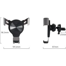 SZYKD JT-G36 Evrensel Araba Hava Havalandırma Dağı Telefon Tutucu (Siyah) (Yurt Dışından)