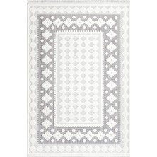 Ipek Mekik Halı Almond Füme Bej Retro Figürlü Kilim