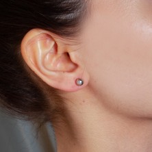 Adil İdil Kuyumculuk Beyaz Altın Top Küpe