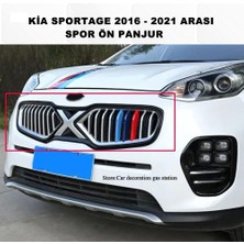 Caraks Kia Sportage Spor Ön Panjur 2016 - 2021 Arası Yeni Logolu Ön Panjur Izgara 1. Kalite - Caraks