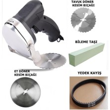 Döner Kesme Makinası Elektirikli+Yedek Tavuk Döner Kesme Bıçağı+Yedek Kayış+Bileme Taşı-Rdc