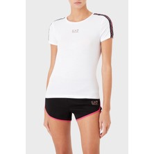 Ea7 Logolu Slim Fit Bisiklet Yaka T Shirt Bayan T Shirt 3RTT02 Tjkuz 1100