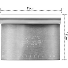 5DM Ölçekli Çok Amaçlı Paslanmaz Çelik Hamur Gıda  Kesici Kazıyıcı Pasta Kek Dekorasyon Spatula Aleti