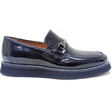 Lucıano Bellini Siyah Rugan Deri Erkek Casual Ayakkabı