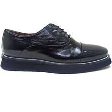 Lucıano Bellini Siyah Rugan Deri Erkek Casual Ayakkabı