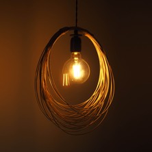 Rattam Bambu, Hasır, Rattan Avize Sarkıt: Unıverse 35CM