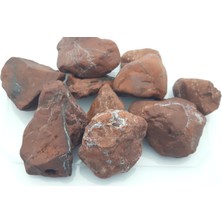 Be Beauty Dekoratif Kırmızı Renk Boyasız Verniksiz Doğal Iri Büyüklükte (40-100 Mm) Çakıl Taşı 2000 gr