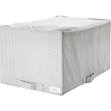 IKEA Düzenleyici Fermuarlı Kutu Ölçü 34X51X28 Beyaz-Gri Renk Saklama-Düzen Kutusu