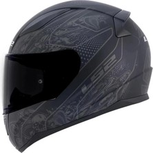 Ls2 Rapıd Crypt Mat Siyah Fullface Motosiklet Kaskı Siyah Camlı