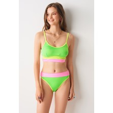 No Gossip Jojoba Parçalı Bikini Tek Alt Neon Yeşil 239210