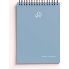 Hrs A5 Boyutunda 15 x 21 cm Çizgisiz Defter Karton Kapak Spiralli Defter Notebook