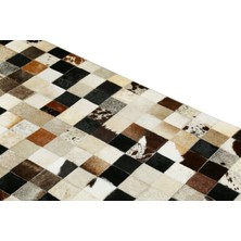 Dericibey Multi Color Patchwork Doğal Dana Derisi Halı 80 x 150 cm