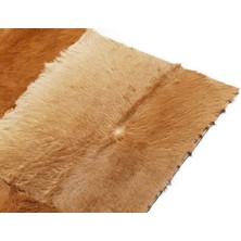 Dericibey Koyu Kahverengi Doğal Süt Dana Derisi Halı 80 x 150 cm