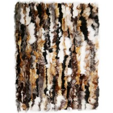 Dericibey Çok Renkli Doğal Kürk Halı 80 x 150 cm