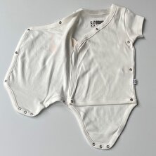 Panda Boutique Oeko-Tex Class Erkek Bebek Takım, Kısa Kol Kruvaze Zıbın Body, Pantolon Set Cotton Çıtçıtlı