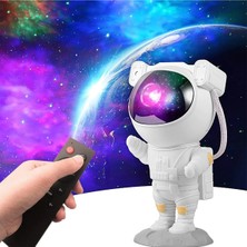 Sildne Astronot Tasarım Galaxy Yıldız Plazma Gece Lambası Renkli ABS Malzeme Yatak Odası İçin Dimmer Özelliği