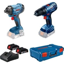 Bosch GSR 180 Li Akülü Vidalama + GDR 18v-160 Somun Sıkma 2.0Ah Çift Akülü Set – 0615990M8J