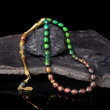 Renk Değiştiren Sultan Taşlı 925 Ayar Gümüş Altın Kaplama Püsküllü