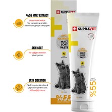 Supravet Set-05 Kedi Tüy Döküm Önleyici Malt Macunu 100 gr + Biotine Tüy Dökülmesi Engelleyici Damla 100 ml