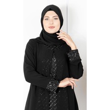 Fahima Payet Işleme  Detaylı Abiye Siyah FHM854