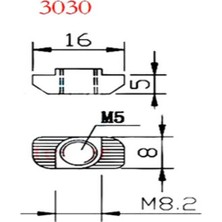 Hobi Mekatronik 8 Kanal Sigma Profil Somun 50 Adet (M5 Tırtıklı Somun)