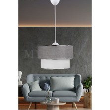 Eslight Sakız Modern Tekli Sarkıt Avize Açık Gri E912