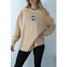 Baskılı Üç Iplik Sweat Vizon - DL420.1266.1
