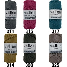 Vollen Yarn 600M Polyester Makrome Ipi, Supla Ipi, Çanta Ipi, Bileklik IPI,MAKRAME,1.5MM-400GR