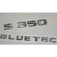 Dk Benz S350 Bluetec Bagaj Krom Metal 3m 3D Yazı Logo