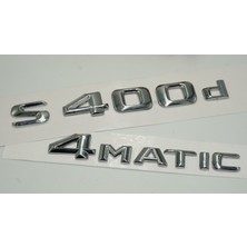 Dk Benz S400D 4matic Bagaj Krom Metal 3m 3D Yazı Logo