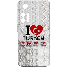 Tcl 30 Kılıf I Love Turkey Baskılı Desenli Silikon Kapak STK-158