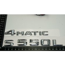 Dk Benz S550L 4matic Bagaj Krom Metal 3m 3D Yazı Logo