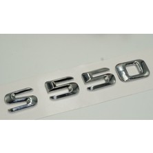 Dk Benz S550 Bagaj Krom Metal 3m 3D Yazı Logo