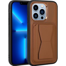 Kny Apple Iphone 13 Pro Kılıf Kart Koymalı Standlı Suni Deri Memo Kapak