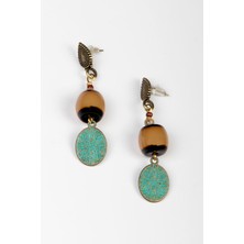 Etnik Otantik Doğal Taşlı Küpe