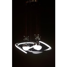 Tuğçe Kristal Gloplu LED Salon Avizesi