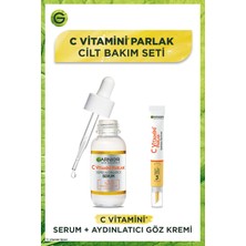 Garnier c Vitamini Parlak Aydınlatıcı Göz Kremi 15ML + Süper Aydınlatıcı Serum 30M