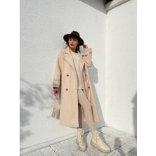 Elif Özbey Taş Kuşaklı Premium Kaban
