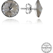 Swarovski Crystal Taşlı Kadın Çivili Gümüş Küpe