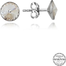 Swarovski Crystal Taşlı Kadın Çivili Gümüş Küpe
