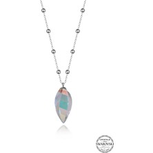 Swarovski Crystal Taşlı Kadın Golden Shadow Gümüş Kolye