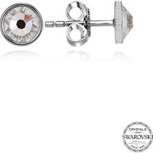 Swarovski Crystal Taşlı Kadın Çivili Gümüş Küpe