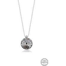 Swarovski Crystal Taşlı Kadın 14 mm Gümüş Kolye
