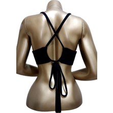 Quella Atelier Kadın Göğüs Dekolteli Crop Bluz