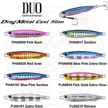 Duo Drag Metal Cast Slim Jig 30GR. PJA0045 Pink Gold Zebra Glow