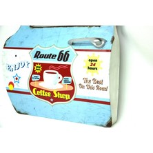 İhtiyaç AVM Dekoratif Route 66 Coffeetemalı Mavi Araba Kapısı Ayna