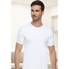 Tutku Elit Erkek Sıfır Yaka Likralı Kısa Kol Fanila Atlet 1301 - 12 Adet