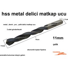 2 Adet 11 mm Hss Metal Delici Matkap Ucu Demir Pvc Delici Uç