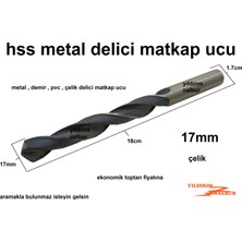 17 mm Hss Metal Delici Matkap Ucu Demir Pvc Delici Uç Çelik Kalın