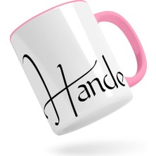 Bk Kişiye Özel El Yazısı Isim Tasarımlı Pembe Kupa Bardak-5